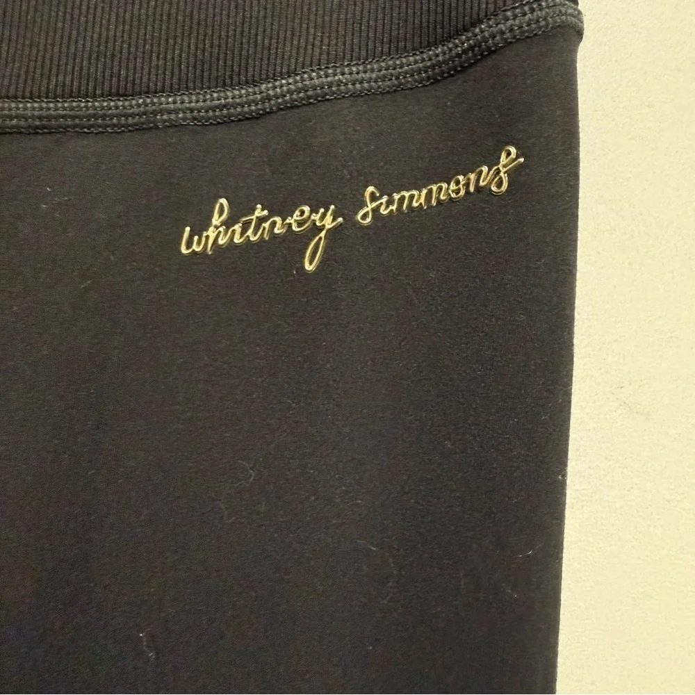 Gymshark Whitney Simmons High Rise Leggings Black Size XS  Rib Waist